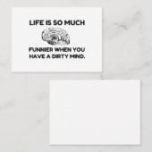Funnier Dirty Mind Visitenkarte (Vorne/Hinten)