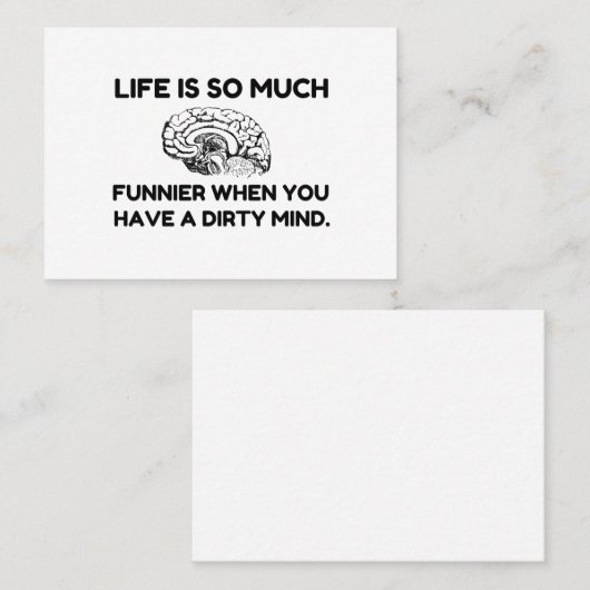 Funnier Dirty Mind Visitenkarte (Vorne/Hinten)