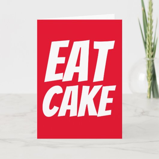 FUNNIERENDE GEBURTSTAGSKARTEN ESSEN CAKE KARTE (Vorderseite)