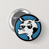FUNNIERENDER CARTOON-COW-ROUND-BUTTON BUTTON (Vorne & Hinten)