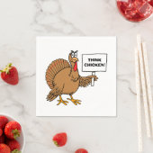 Funniest Christmas Turkey Joke Think Chicken Serviette (Beispiel)