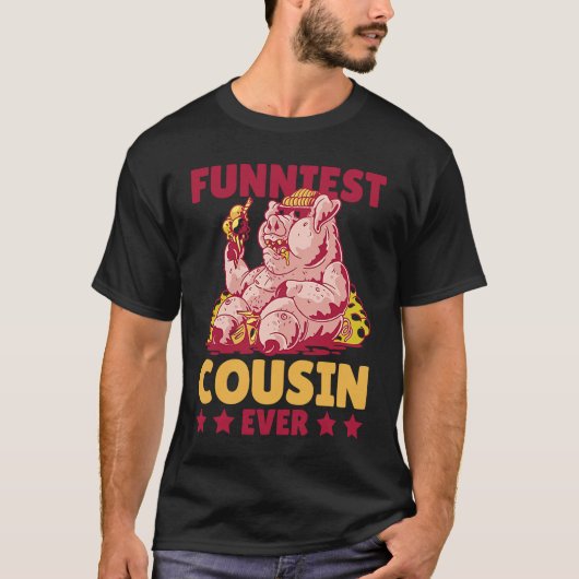 Funniest Cousin Ever with Pig for Cousin T-Shirt (Vorderseite)