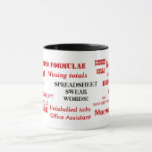 Funniest Spreadsheet Mig Annoying Swear Words Joke Tasse (Zentrum)
