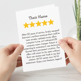 Funning retirement co worker 4 stars karte