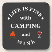 Funnt Camping und Redewendungen Getränkeuntersetzer (Vorderseite)