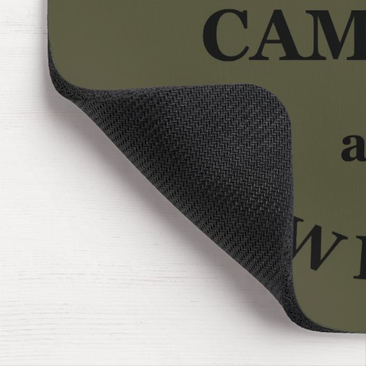 Funnt Camping und Redewendungen Mousepad (Ecke)
