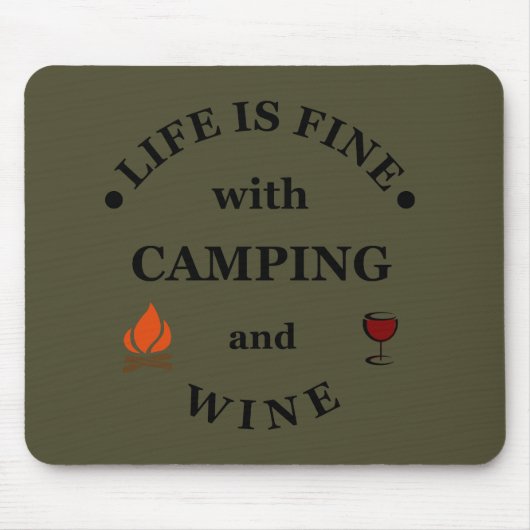 Funnt Camping und Redewendungen Mousepad (Vorne)