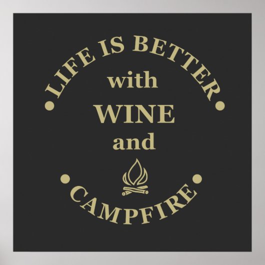 Funnt Camping und Redewendungen Poster (Vorne)
