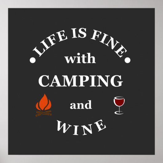 Funnt Camping und Redewendungen Poster (Vorne)