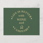 Funnt Camping und Redewendungen Postkarte (Vorderseite)