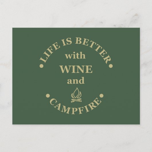 Funnt Camping und Redewendungen Postkarte (Vorderseite)