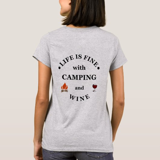 Funnt Camping und Redewendungen T-Shirt (Rückseite)