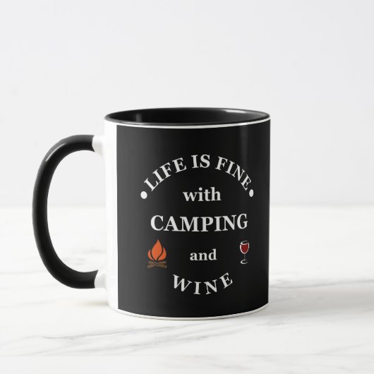 Funnt Camping und Redewendungen Tasse (Links)