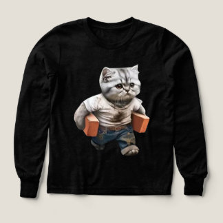 Funnt Cat Bau mit Ziegeln