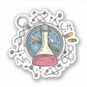 Funny С Hemistry Science Puff Aufkleber (Vorderseite)