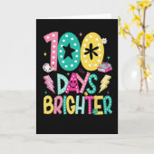 Funny 100 Days Brighter School Celebration Teacher Karte (Gelbe Blume)