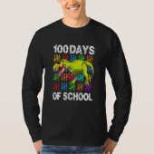 Funny 100 Days Of School 100th Day Of School Dino T-Shirt (Vorderseite)