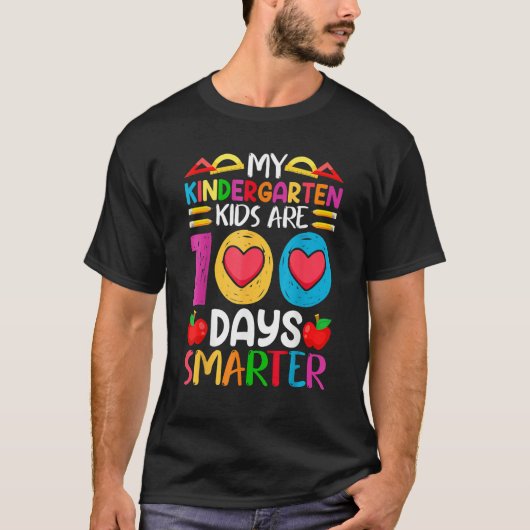 Funny 100 Days Of School And Still Poppin Kinderga T-Shirt (Vorderseite)