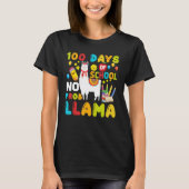 Funny 100 Days Of School No Prob-llama Llama Schoo T-Shirt (Vorderseite)