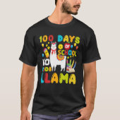 Funny 100 Days Of School No Prob-llama Llama Schoo T-Shirt (Vorderseite)