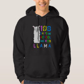 Funny 100 Days of School No Probllama Llama 100th Hoodie (Vorderseite)