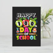 Funny 100 Days School Gift Happy 100Th Day Of Scho Save The Date (Stehend Vorderseite)