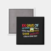 Funny 100 Days Schulbusfahrer 100 Tag Scho Magnet (Vorderseite/Rückseite)