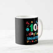 Funny 100 Days Smarter Of School Math Teacher Outf Kaffeetasse (VorderseiteRechts)