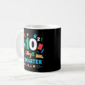 Funny 100 Days Smarter Of School Math Teacher Outf Kaffeetasse (Vorderseite Links)