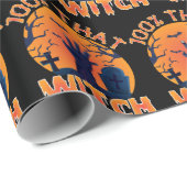 Funny 100% der Hexe Halloween Wrapping Papier Geschenkpapier (Rolleneckpunkt)