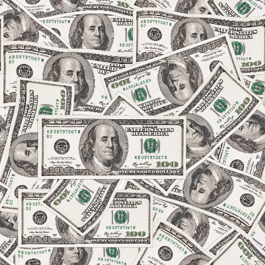 Funny 100 Dollar Pattern Custom Name Blanket Fleecedecke