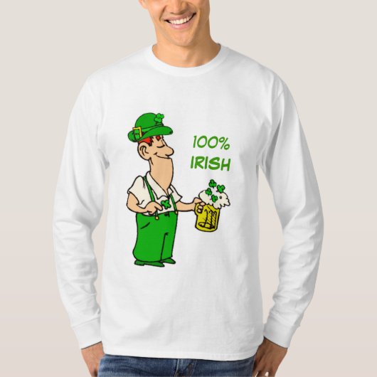 Funny 100% irischer T - Shirt (Vorderseite)