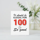 Funny 100 Jahre alt Geburtstagsdesigns Postkarte (Stehend Vorderseite)