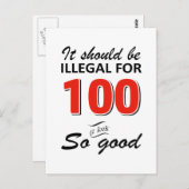 Funny 100 Jahre alt Geburtstagsdesigns Postkarte (Vorne/Hinten)