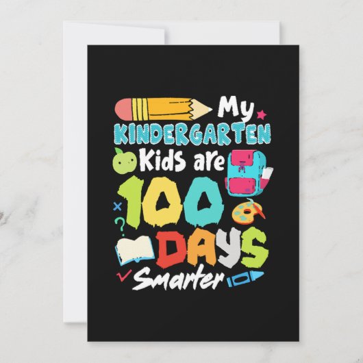 Funny 100Th Day Of School Gift Cute My Kindergarte Save The Date (Vorderseite)