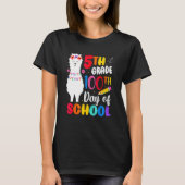 Funny 100th Day Of School No Prob Llama Happy 100t T-Shirt (Vorderseite)