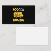 Funny 100Th Day of School Shirt 100 Days Bus Drive Visitenkarte (Vorne/Hinten)