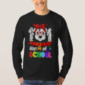 Funny 101 Days School Dog Lover Students Teachers  T-Shirt (Vorderseite)