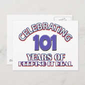 Funny 101. Geburtstagsdesigns Postkarte (Vorne/Hinten)