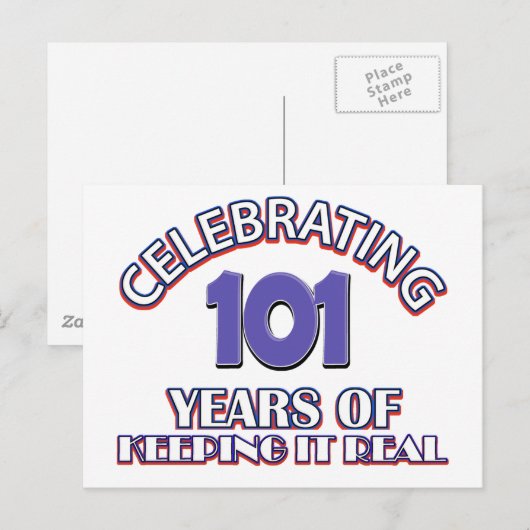 Funny 101. Geburtstagsdesigns Postkarte (Vorne/Hinten)