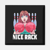 Funny 10-Button Bowler Nice Rack Bowling Magnet (Vorne)