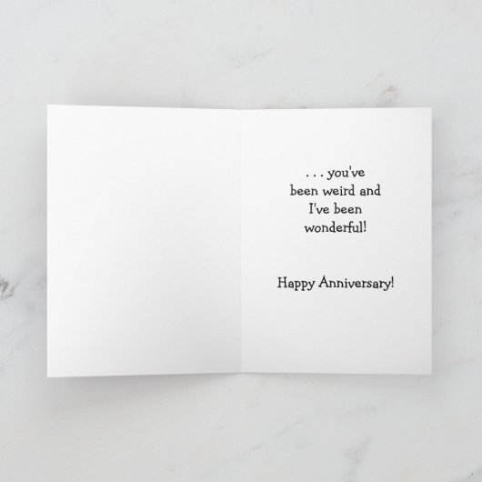 Funny 10. Jahrestag Karte (Innenseite)