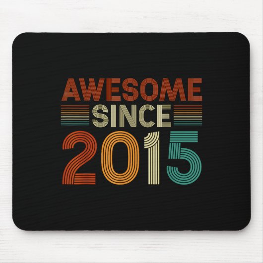 Funny 10 Year Old Awesome Since 2015 Birthday Son Mousepad (Vorne)