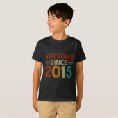 Funny 10 Year Old Awesome Since 2015 Birthday Son T-Shirt (Vorne ganz)