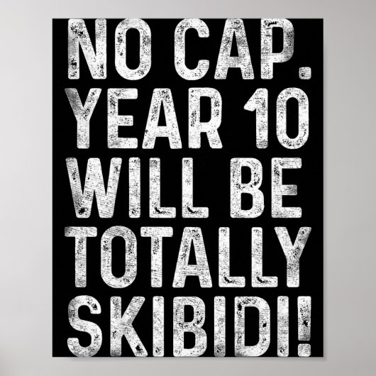 Funny 10 Year Old Bday Boy 10th Birthday Born In 2 Poster (Vorne)