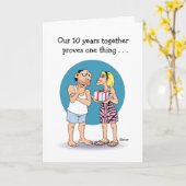 Funny 10th Anniversary Card Karte (Gelbe Blume)