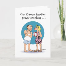 Funny 10th Anniversary Card