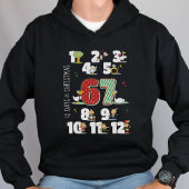 Funny 12 Days of Christmas 67 Six Seven Meme Black Hoodie