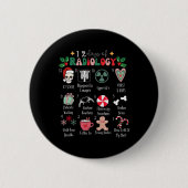 Funny 12 Days Of Radiology Christmas Radiate Xray Button (Vorderseite)
