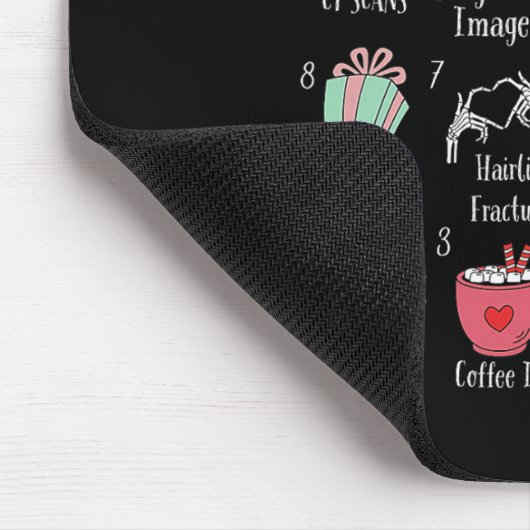 Funny 12 Days Of Radiology Christmas Radiate Xray Mousepad (Ecke)